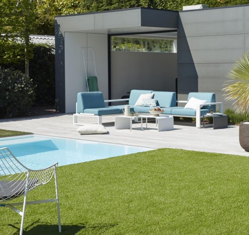 Gazon synthétique CADIZ 2M, épaisseur 40.00mm, rouleau 2.00 m