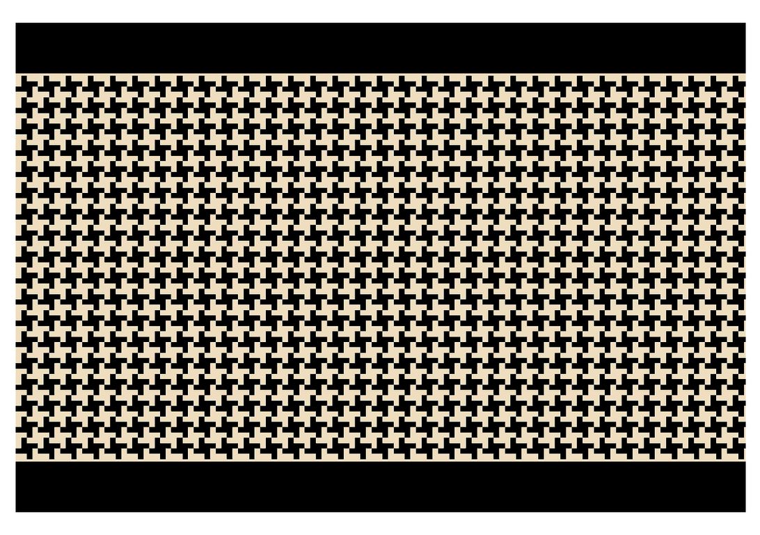 Passage d'escalier AVENUE PIED DE POULE, moquette velours ras, motif Classique, col noir