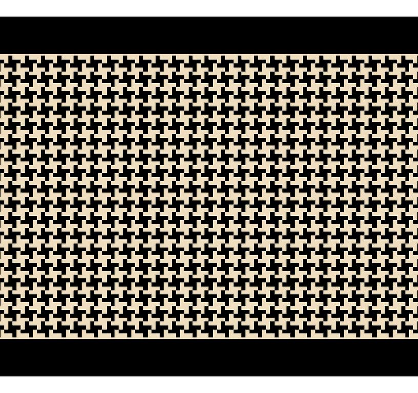 Passage d'escalier AVENUE PIED DE POULE, moquette velours ras, motif Classique, col noir