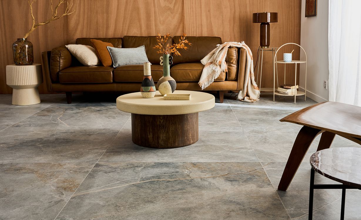 Carrelage VERONE PERLE GRIS, aspect marbre 100x100cm, dim 100.00 x 100.00 cm