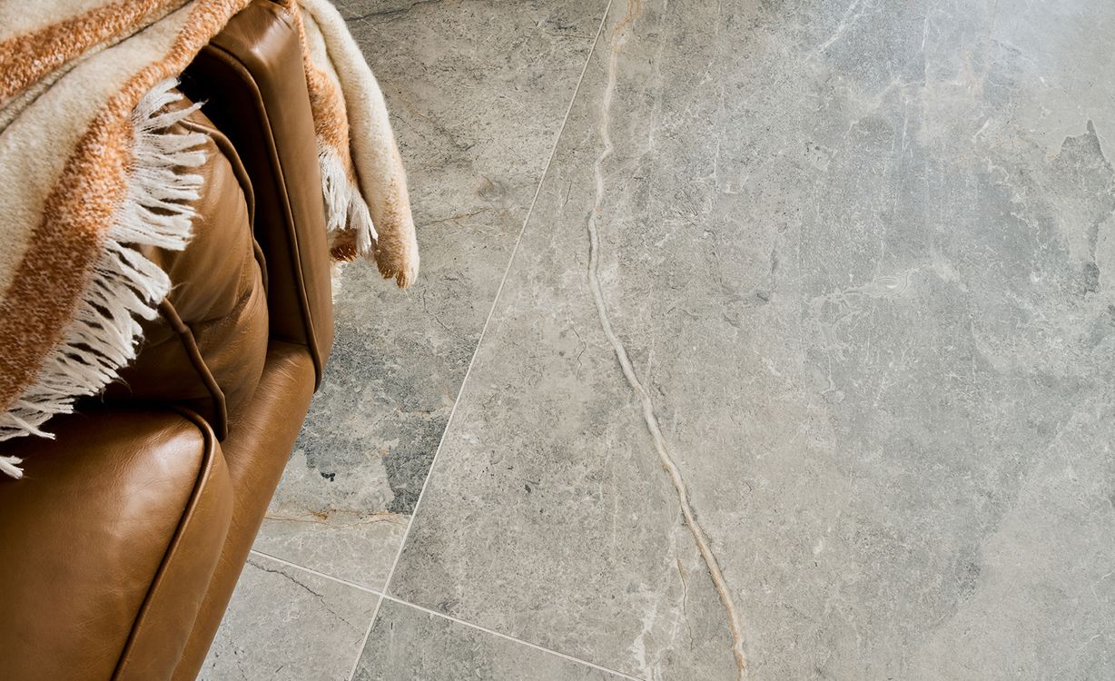 Carrelage VERONE PERLE GRIS, aspect marbre 100x100cm, dim 100.00 x 100.00 cm