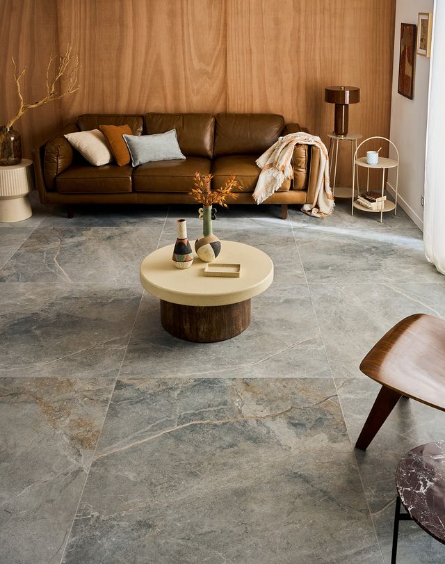 Carrelage VERONE PERLE GRIS, aspect marbre 100x100cm, dim 100.00 x 100.00 cm