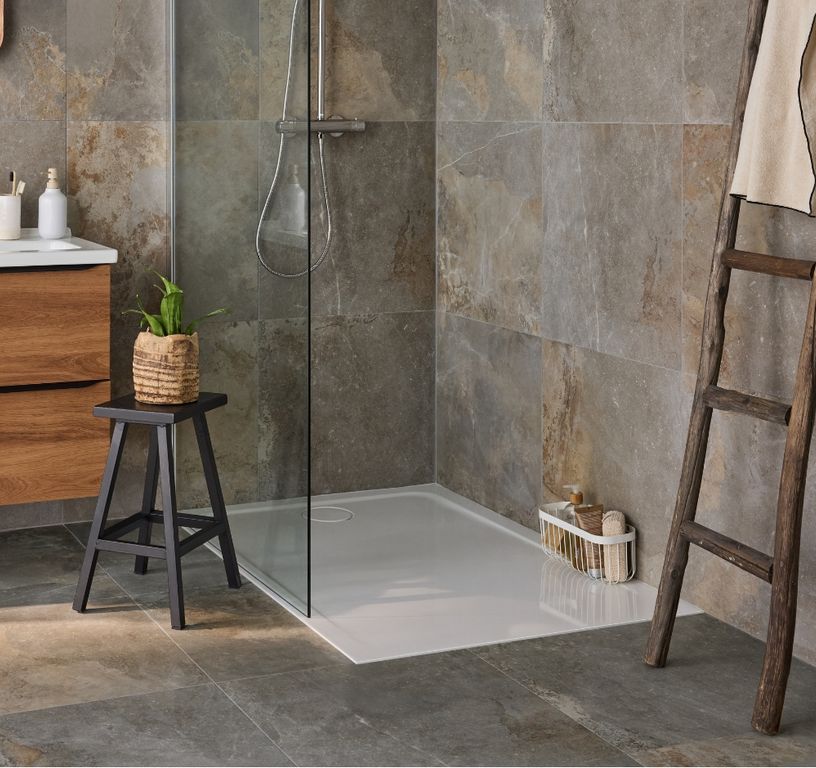 Carrelage ALERIA LIGHT  BEIGE, aspect pierre 60x60cm, dim 60.00 x 60.00 cm