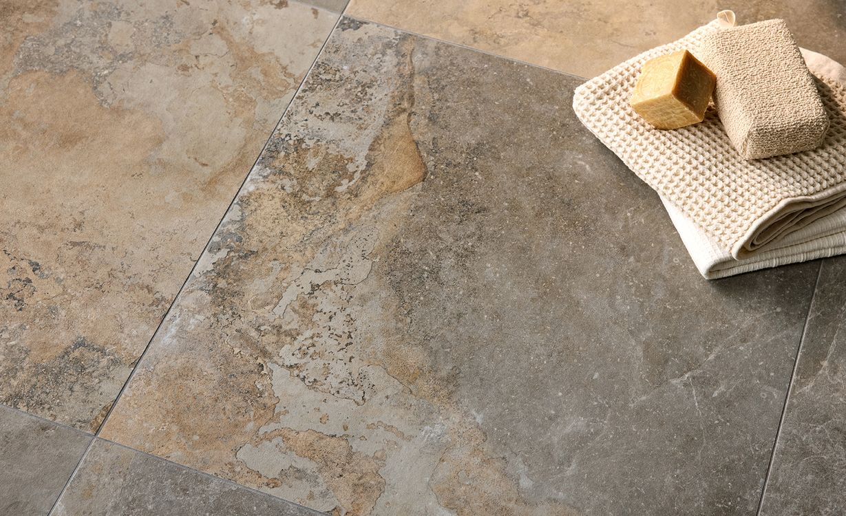 Carrelage ALERIA LIGHT  BEIGE, aspect marbre 60x60cm, dim 60.00 x 60.00 cm