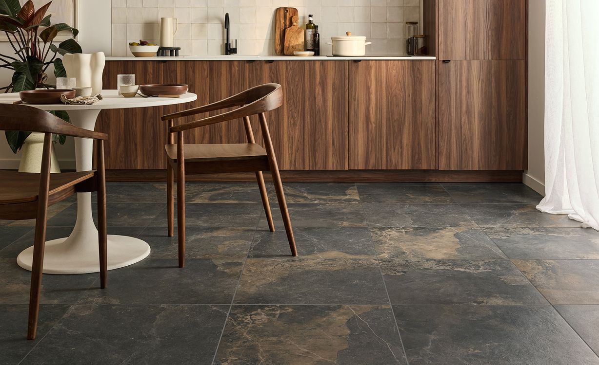 Carrelage ALERIA NATURAL ANTHRACITE, aspect marbre 60x60cm, dim 60.00 x 60.00 cm