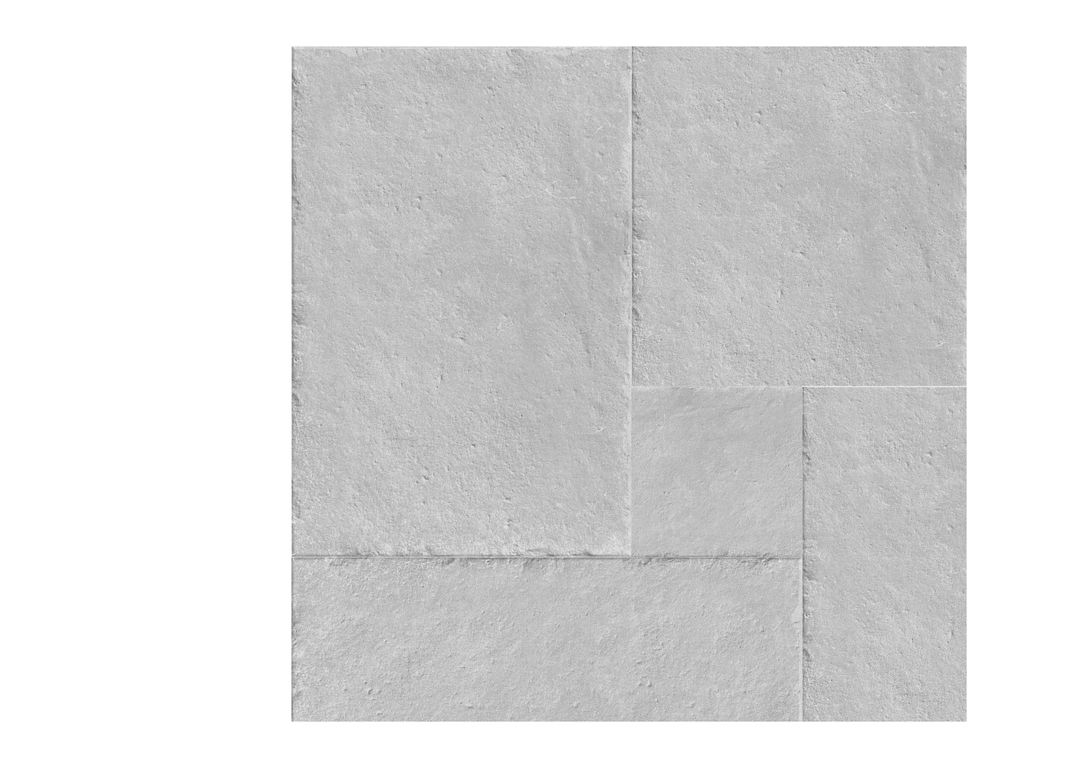 Carrelage MONASTERE PERLE GRIS, aspect pierre 44x66cm, dim 45.00 x 65.00 cm