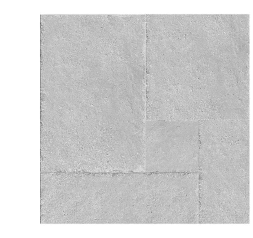 Carrelage MONASTERE PERLE GRIS, aspect pierre 44x66cm, dim 45.00 x 65.00 cm