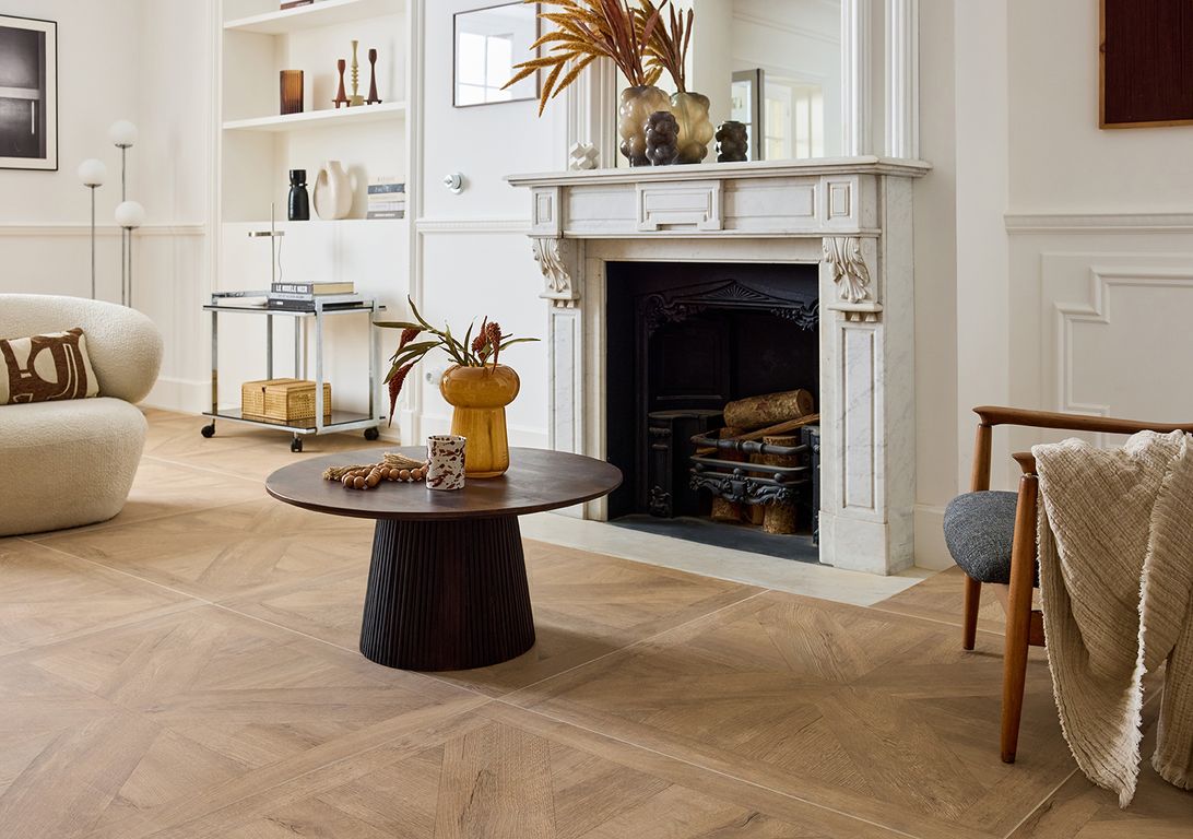 Carrelage VERSAILLES ROBLE, aspect bois 100x100cm, dim 100.00 x 100.00 cm