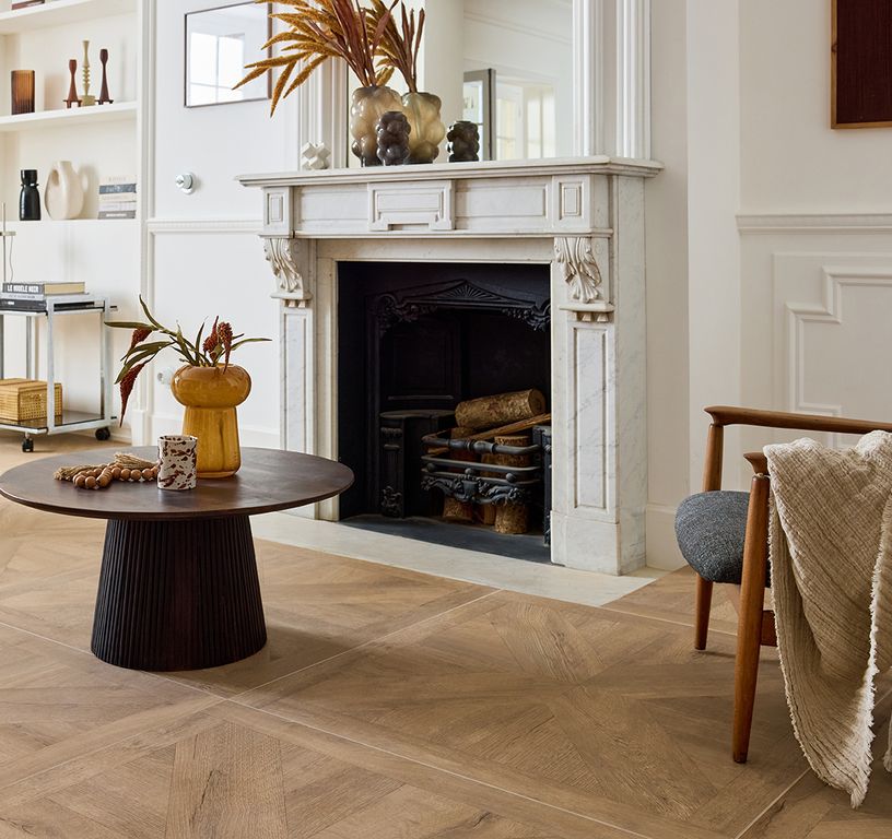 Carrelage VERSAILLES ROBLE, aspect bois 100x100cm, dim 100.00 x 100.00 cm