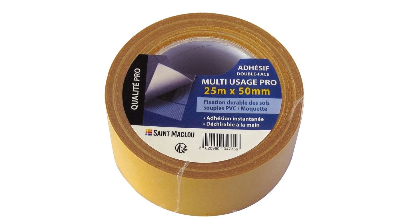 Double-face  , l.5.00 cm x L.25.00 m