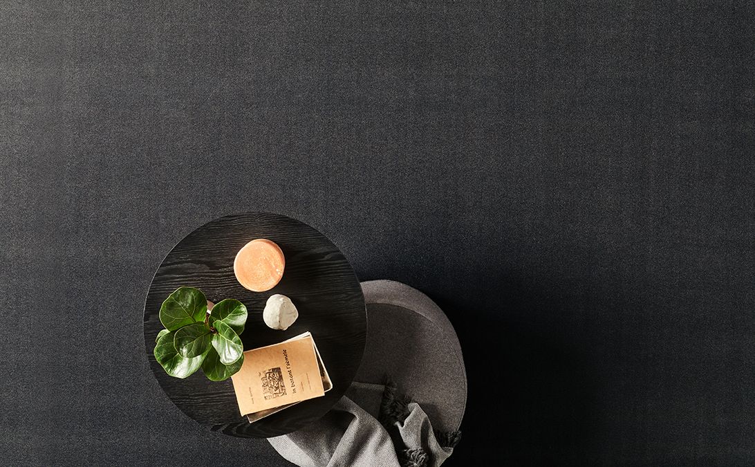 Moquette velours ROXANE, col gris anthracite, rouleau 4.00 m