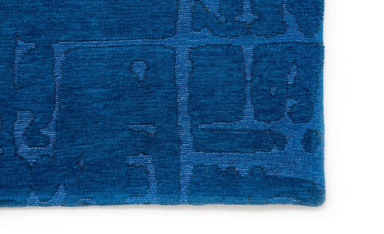 Tapis BAOBAB Louis De Poortere, faux-uni bleu