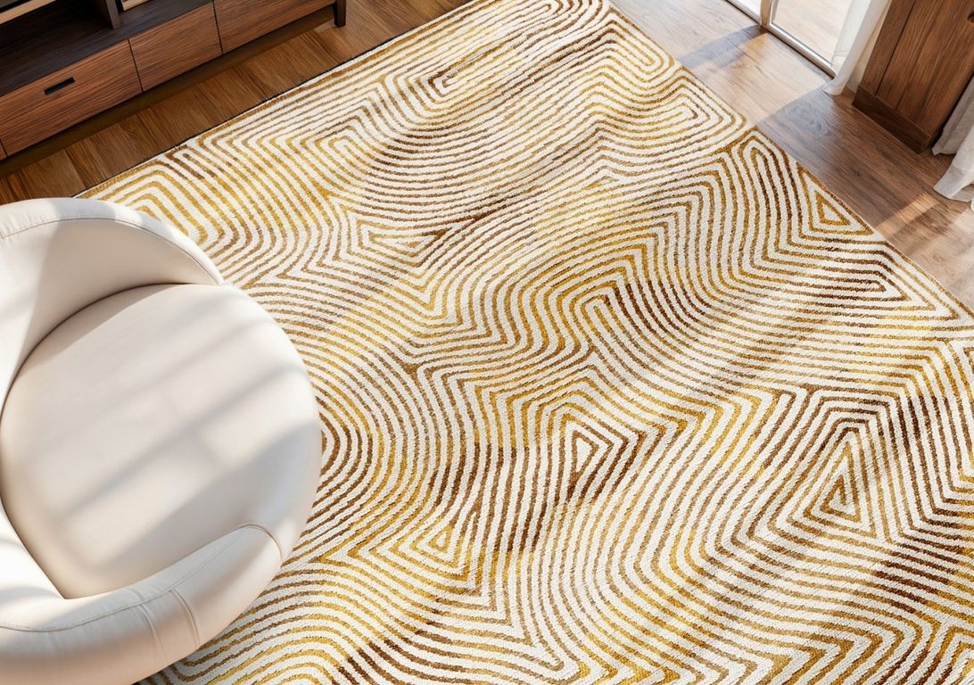 Tapis CORAL Louis De Poortere, géométrique  Yellow hippy