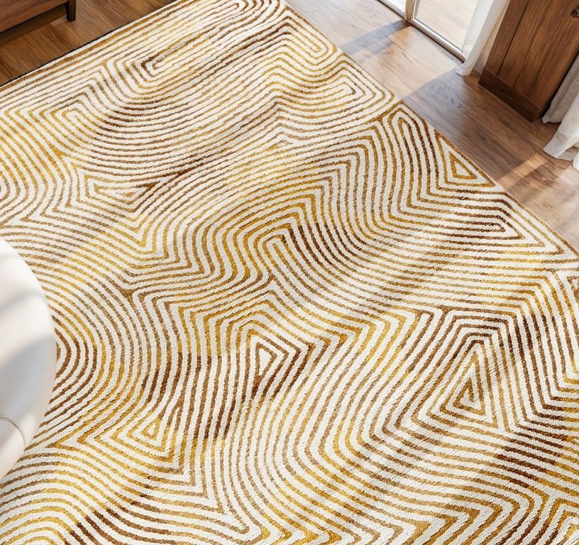 Tapis CORAL Louis De Poortere, géométrique  Yellow hippy