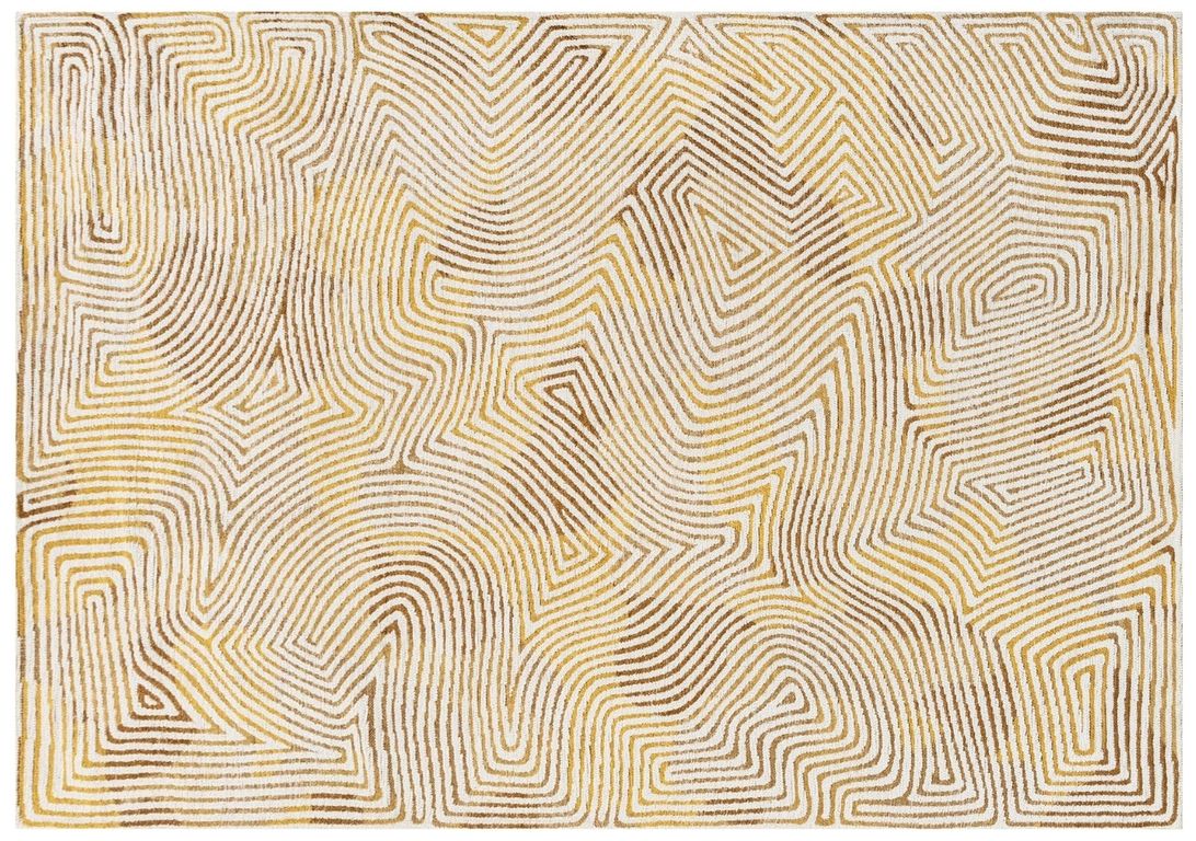 Tapis CORAL Louis De Poortere, géométrique  Yellow hippy