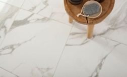 Carrelage CARRARE POLI, aspect marbre blanc, dim 60.00 x 60.00 cm