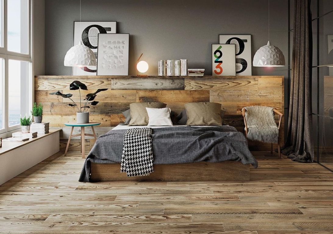 Carrelage CHALET, aspect bois beige, dim 20.00 x 120.00 cm