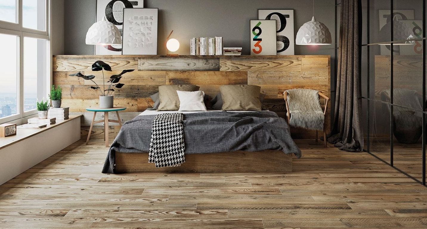 Carrelage CHALET, aspect bois beige, dim 20.00 x 120.00 cm