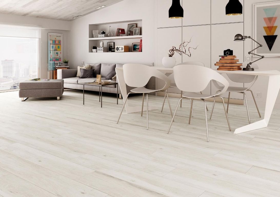 Carrelage CHICAGO, aspect bois blanc, dim 15.00 x 60.00 cm