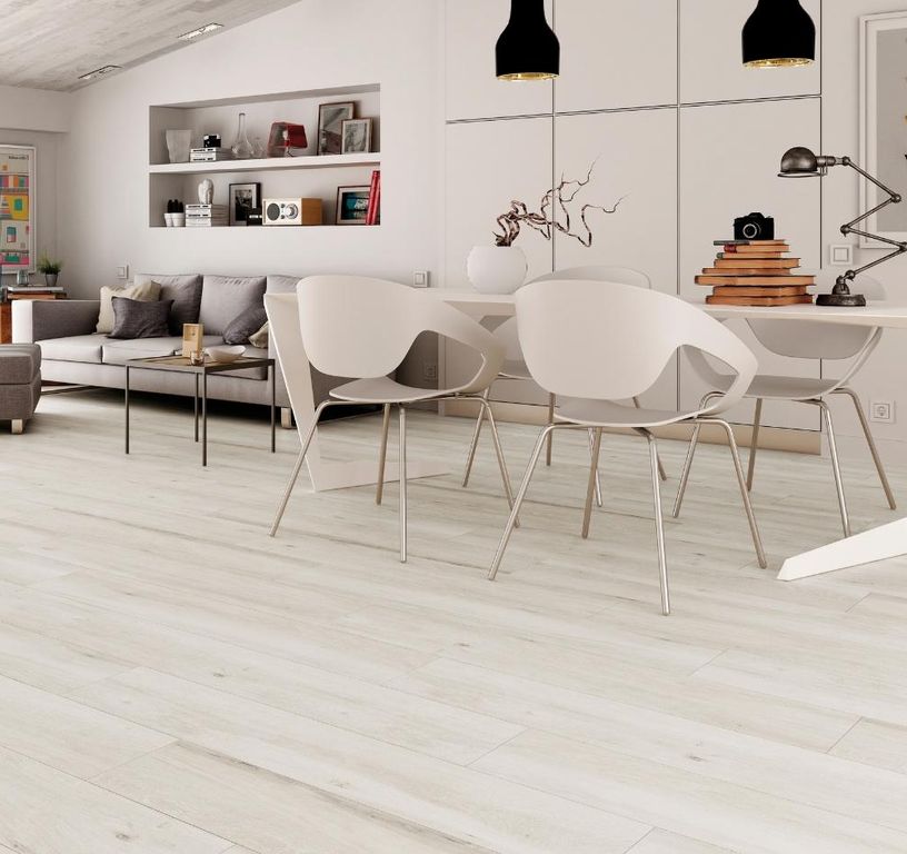 Carrelage CHICAGO, aspect bois blanc, dim 15.00 x 60.00 cm