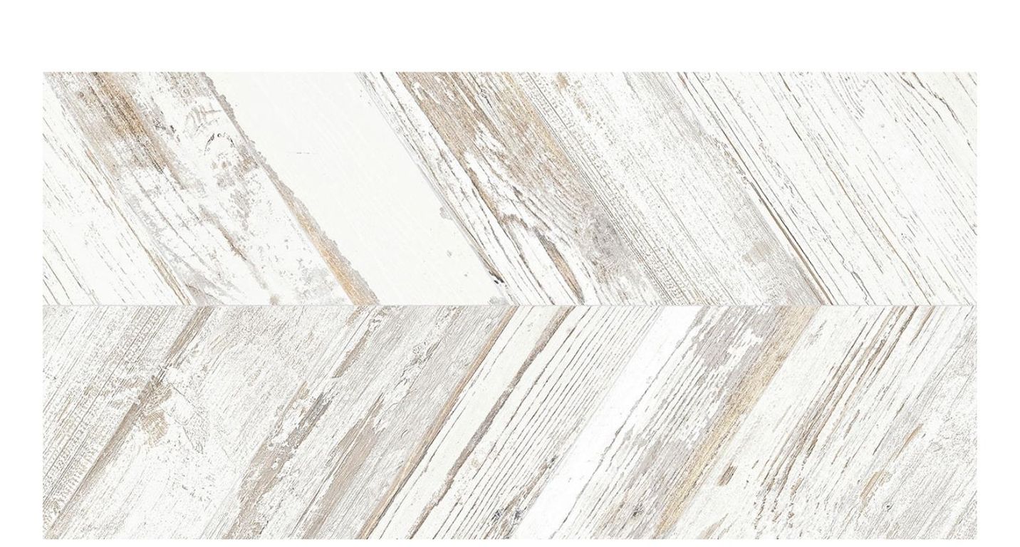 Carrelage POINT DE HONGRIE, aspect bois blanc, dim 45.00 x 90.00 cm