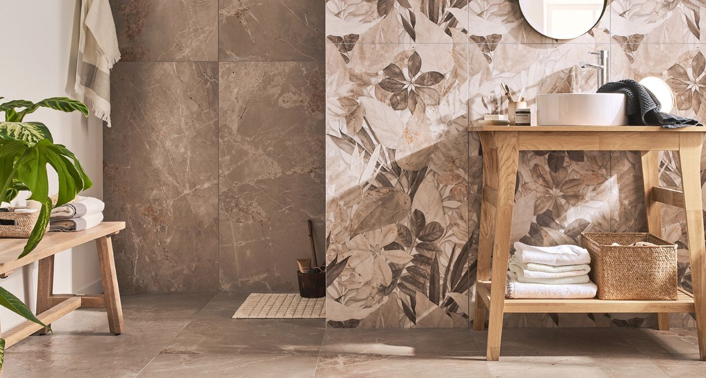 Carrelage RENAISSANCE, aspect marbre beige, dim 60.00 x 120.00 cm