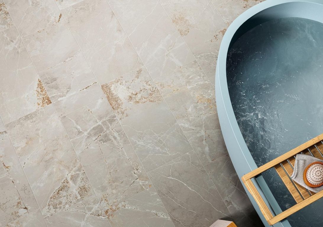 Carrelage RENAISSANCE, aspect marbre gris, dim 60.00 x 120.00 cm