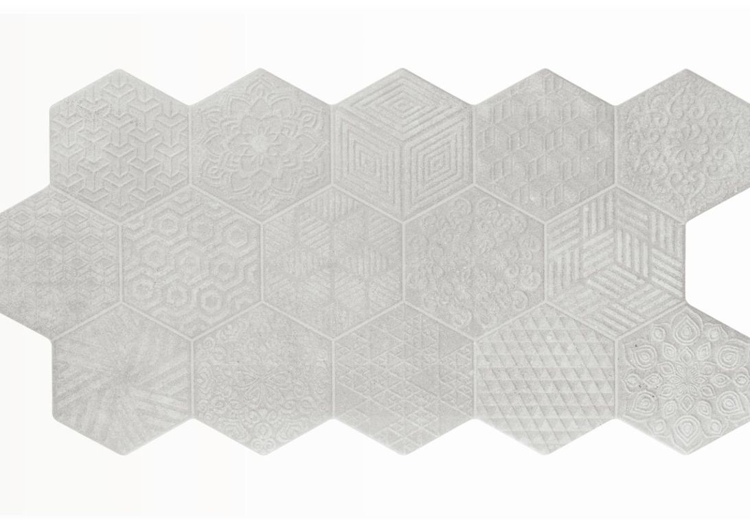 Carrelage SEVILLE, aspect carreau ciment gris, dim 45.00 x 90.00 cm