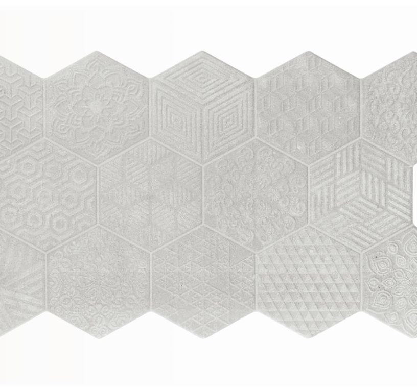 Carrelage SEVILLE, aspect carreau ciment gris, dim 45.00 x 90.00 cm