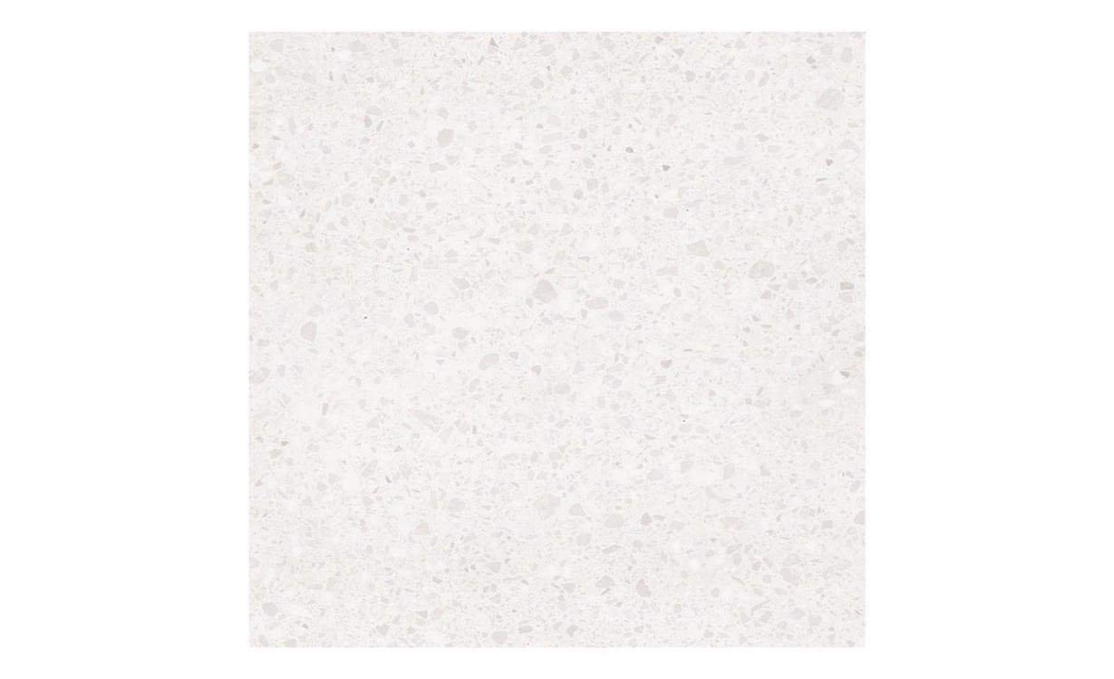 Carrelage GRANITO, aspect terrazzo blanc, dim 60.00 x 60.00 cm