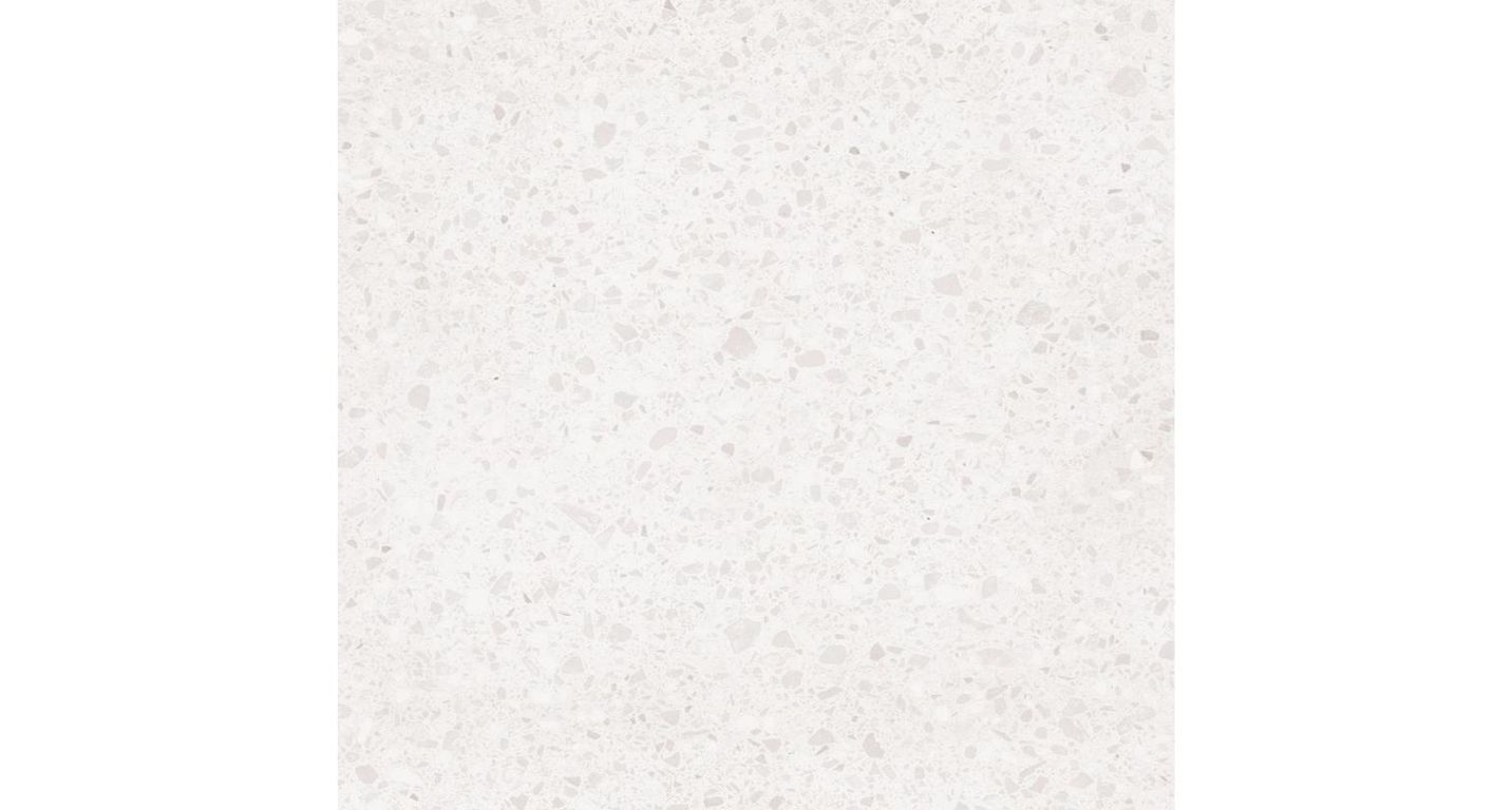Carrelage GRANITO, aspect terrazzo blanc, dim 60.00 x 60.00 cm