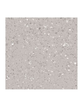 Carrelage GRANITO, aspect terrazzo gris, dim 60.00 x 60.00 cm