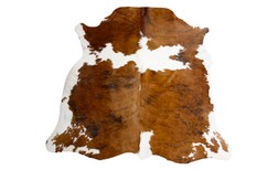 Tapis NORMANDE Tergus, peau de bête  marron, beige, dim 1.90 x 2.10 m