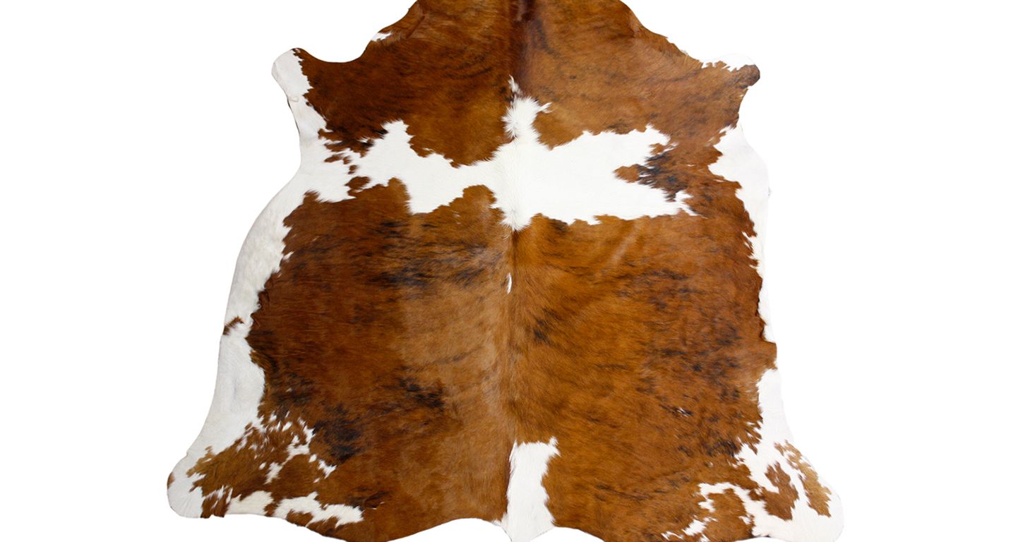 Tapis NORMANDE Maison Tergus, peau de bête  marron, beige, dim 1.90 x 2.10 m