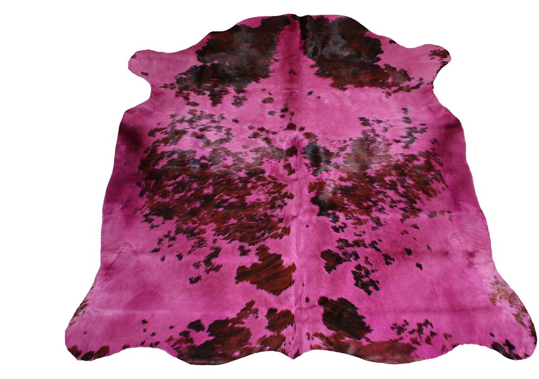 Tapis NORMANDE TEINTEE Maison Tergus, peau de bête  rose, dim 1.90 x 2.10 m