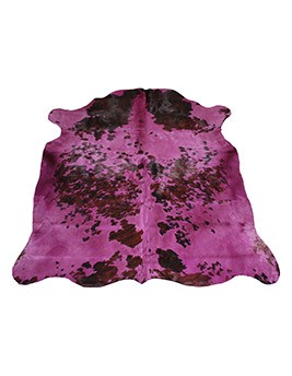 Tapis NORMANDE TEINTEE Tergus, peau de bête  rose, dim 1.90 x 2.10 m