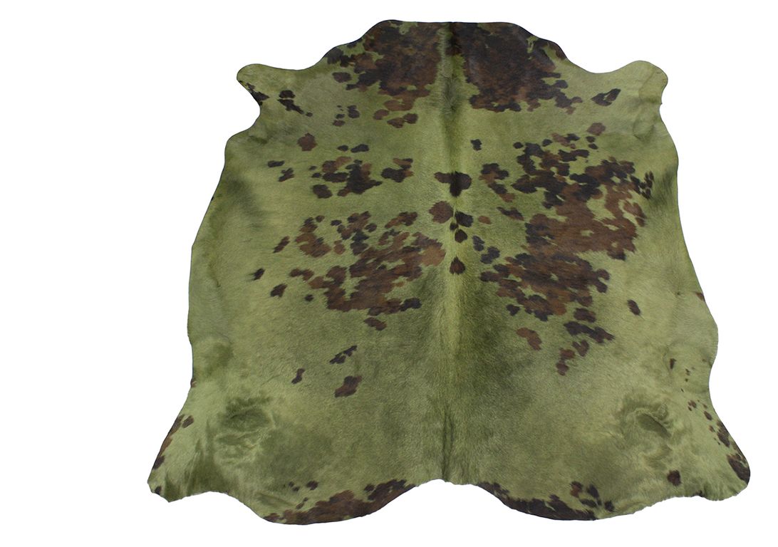 Tapis NORMANDE TEINTEE Maison Tergus, peau de bête  vert, dim 1.90 x 2.10 m