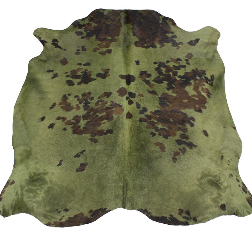 Tapis NORMANDE TEINTEE Maison Tergus, peau de bête  vert, dim 1.90 x 2.10 m