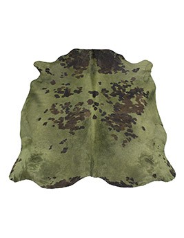 Tapis NORMANDE TEINTEE Tergus, peau de bête  vert, dim 1.90 x 2.10 m
