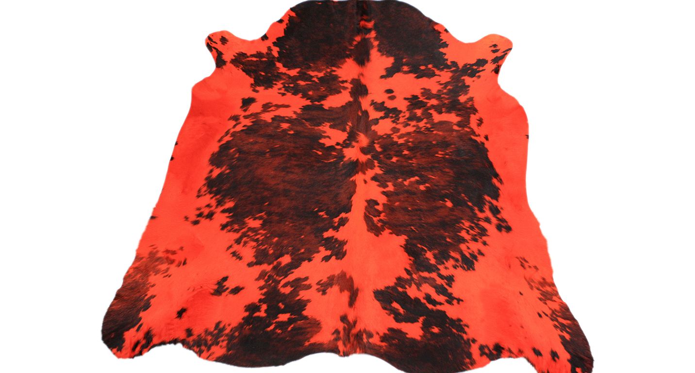 Tapis NORMANDE TEINTEE Maison Tergus, peau de bête  cuivré, dim 1.90 x 2.10 m