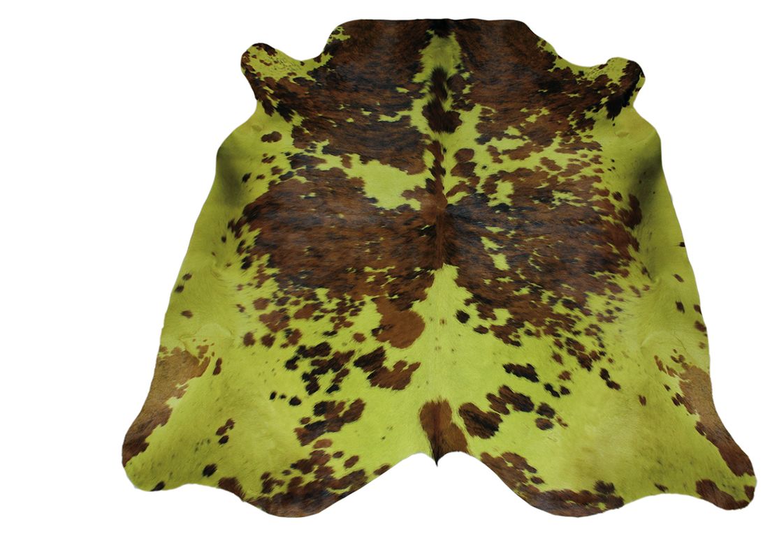 Tapis NORMANDE TEINTEE Maison Tergus, peau de bête  vert, dim 1.90 x 2.10 m