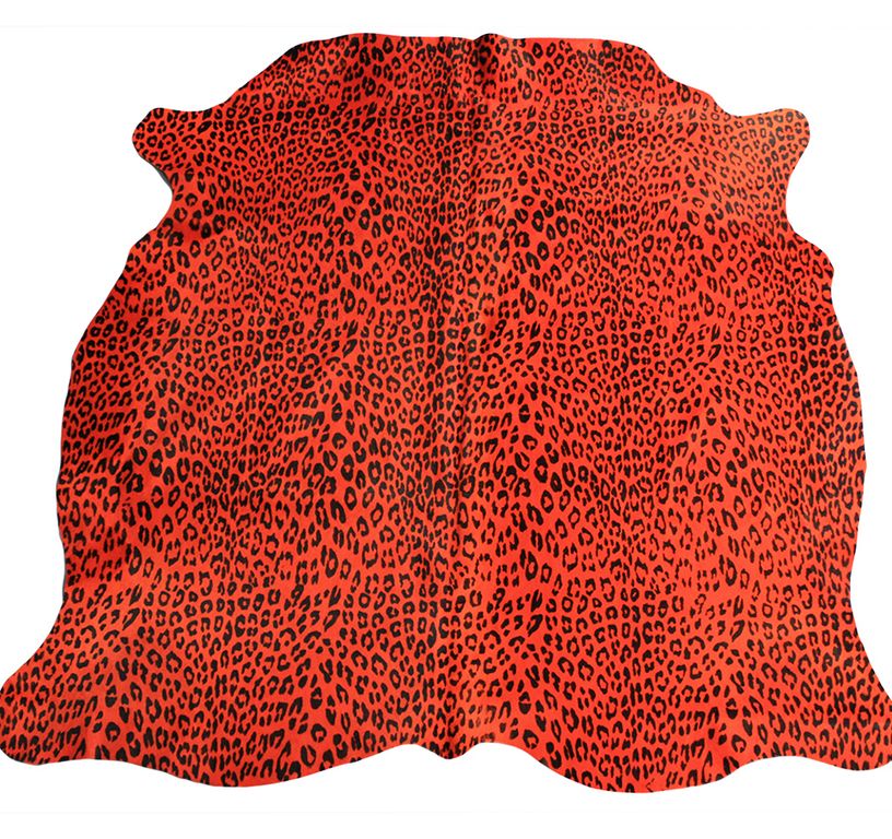 Tapis IMPRIME PANTHERE Maison Tergus, peau de bête  orange, dim 1.90 x 2.10 m