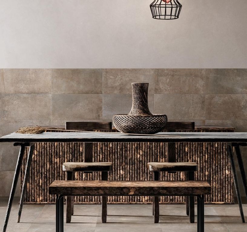 Carrelage STONE, aspect pierre gris, dim 60.00 x 120.00 cm