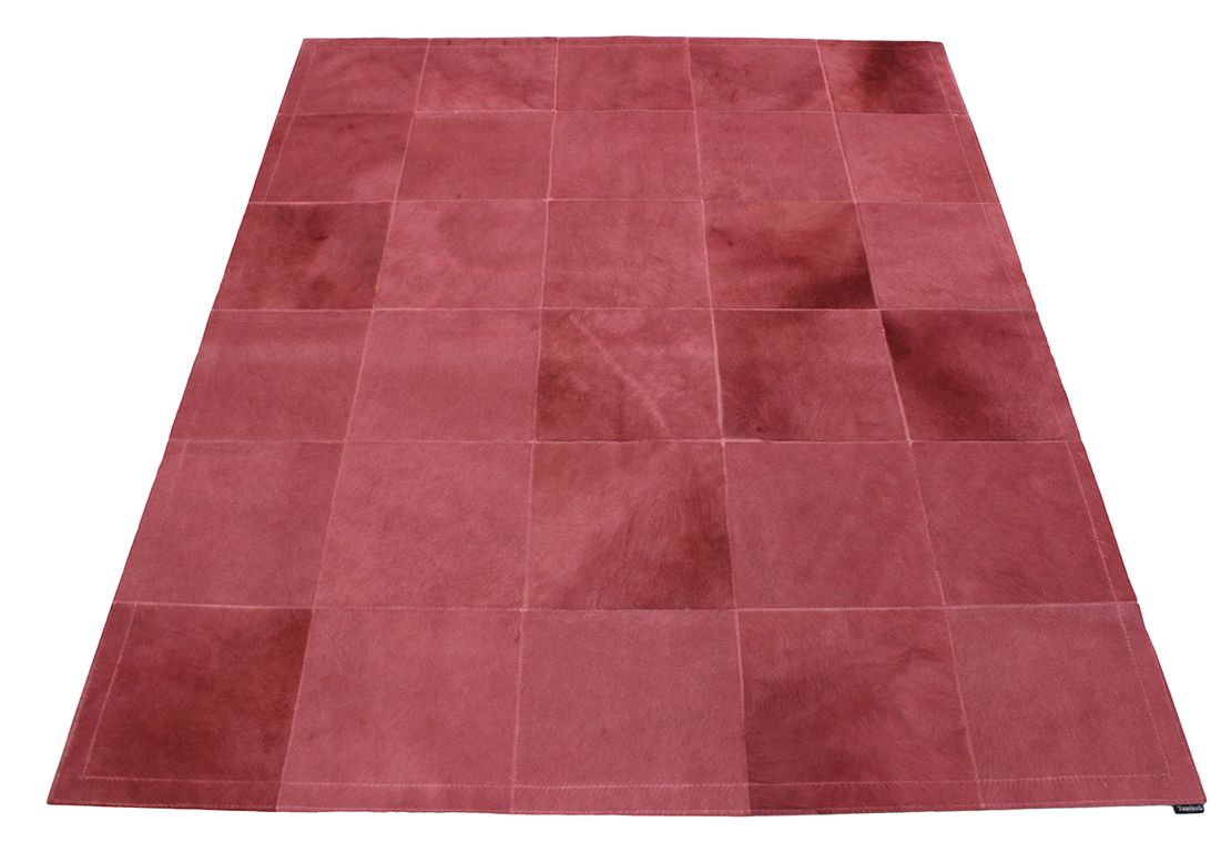 Tapis PEAU DE VACHE Maison Tergus, patchwork rose