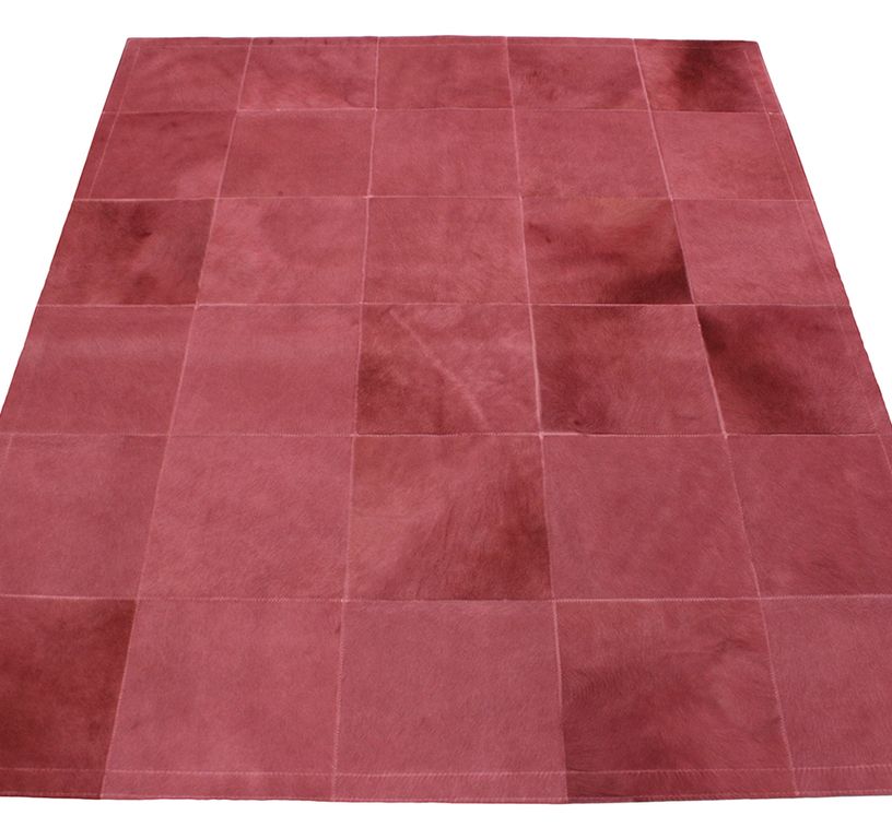 Tapis PEAU DE VACHE Maison Tergus, patchwork rose