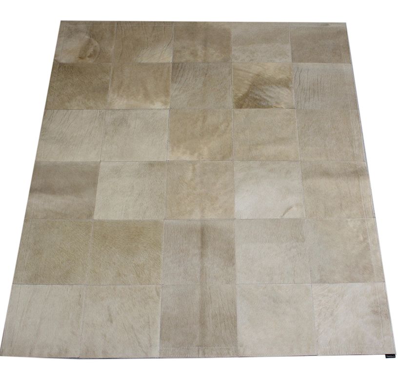 Tapis PEAU DE VACHE Maison Tergus, patchwork beige