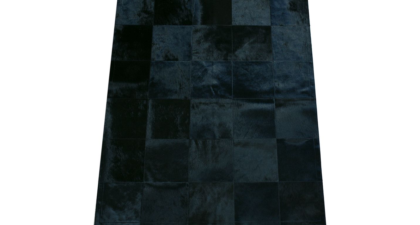 Tapis PEAU DE VACHE Maison Tergus, patchwork noir