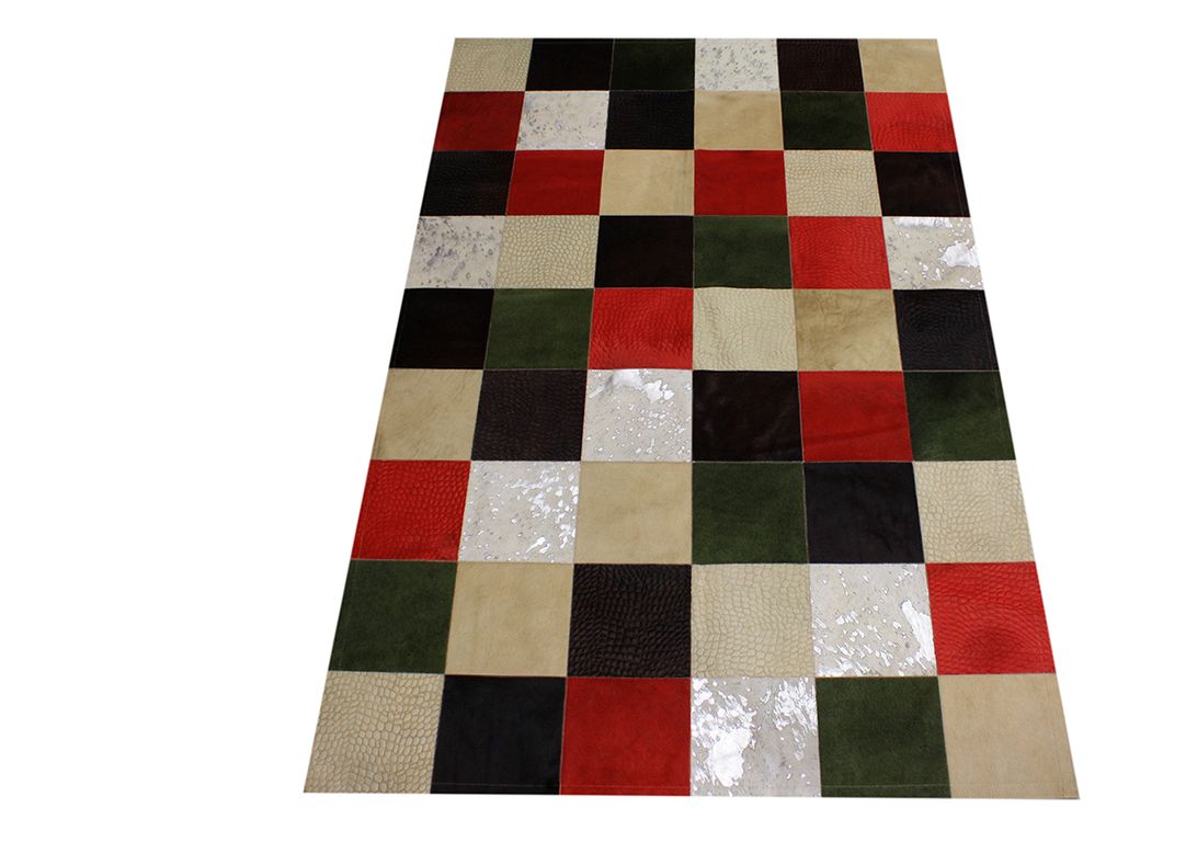 Tapis PEAU DE VACHE Maison Tergus, patchwork multicolore