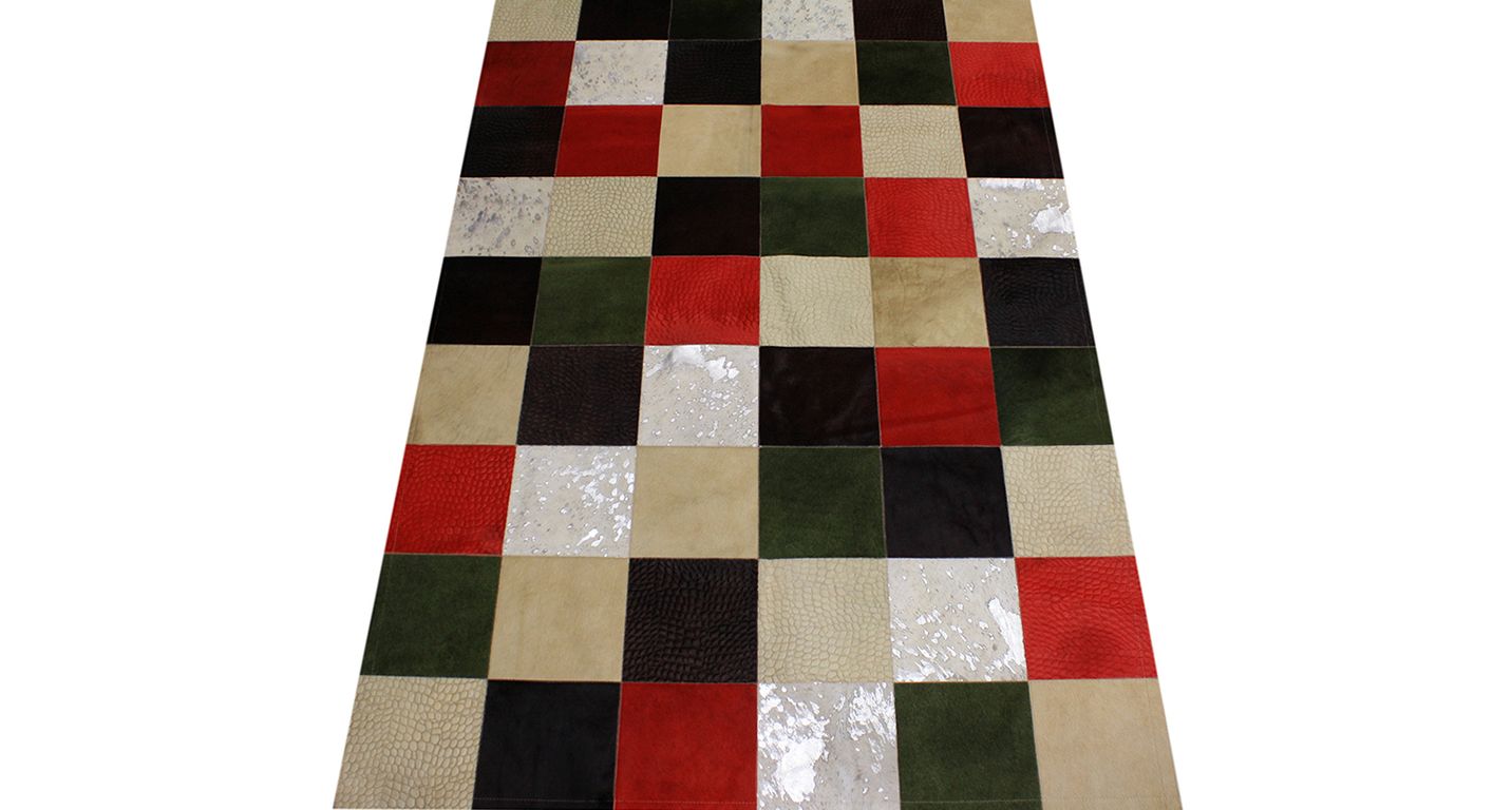 Tapis PEAU DE VACHE Maison Tergus, patchwork multicolore