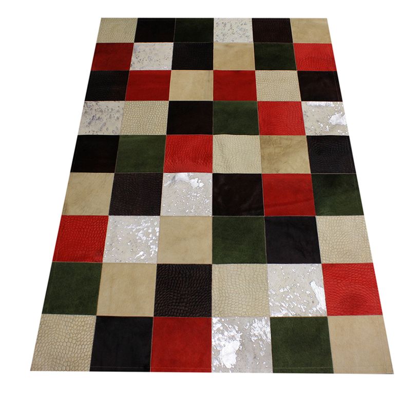Tapis PEAU DE VACHE Maison Tergus, patchwork multicolore